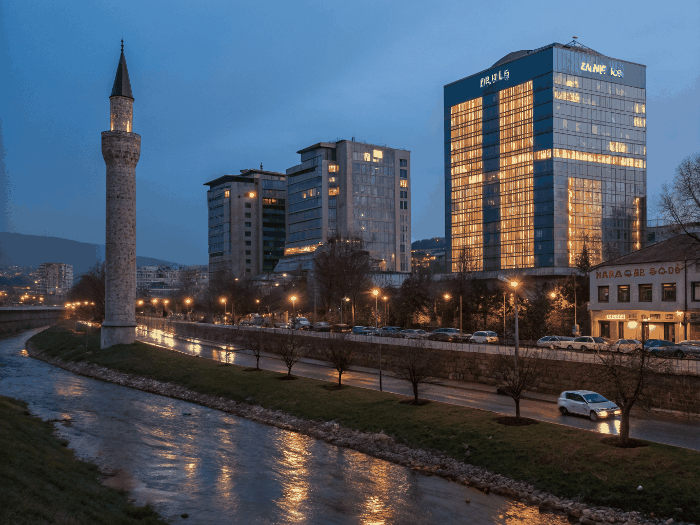 Pamje e Hotel Qama përballë pikës 2 në Fushë Kosovë